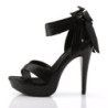 Fabulicious COCKTAIL-568 Black Strappy Heeled Sandals
