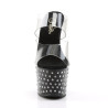 Pleaser STARDUST-702 Black Strass Platform Heeled Mules