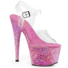 Pleaser ADORE-708CF Transparent Pink Confetti Sale Women