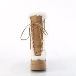 Demonia CUBBY-311 Camel Vegan Women Platform Boots