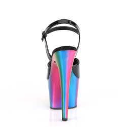 Pleaser ADORE-709RC Black Patent Rainbow Chrome Sale