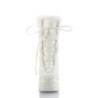 Demonia CUBBY-311 White Vegan Women Platform Boots