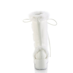 Demonia CUBBY-311 White Vegan Women Platform Boots