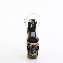 Pleaser RAPTURE-808-LT Transparent Satin Brass Chrome