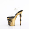 Pleaser RAPTURE-808-LT Transparent Satin Brass Chrome