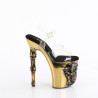Pleaser RAPTURE-808-LT Transparent Satin Brass Chrome