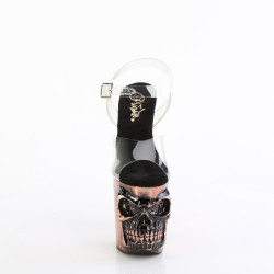 Pleaser RAPTURE-808-LT Transparent Satin Copper Chrome