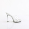 Fabulicious CUPID-401 Transparent Spike Heeled Mules