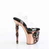 Pleaser RAPTURE-808-LT Transparent Satin Copper Chrome