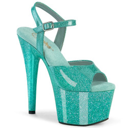 Pleaser ADORE-709GP Blue Glitter High Heeled Sandals
