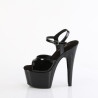 Pleaser ADORE-709GP Black Glitter High Heeled Sandals