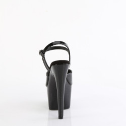 Pleaser ADORE-709GP Black Glitter High Heeled Sandals