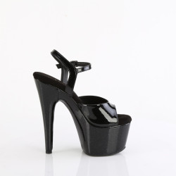 Pleaser ADORE-709GP Black Glitter High Heeled Sandals