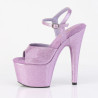 Pleaser ADORE-709GP Lila Glitter High Heeled Sandals