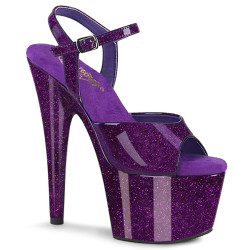 Pleaser ADORE-709GP Purple Glitter High Heeled Sandals