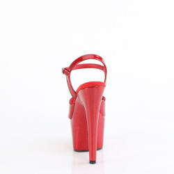 Pleaser ADORE-709GP Red Glitter High Heeled Sandals