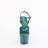 Pleaser ADORE-709GP Teal Glitter High Heeled Sandals