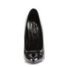Devious DAGGER-01 Black Metal Heeled Stiletto Pumps