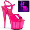 Pleaser ADORE-709UVT Neon Platform High Heeled Sandals