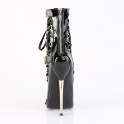 Devious DAGGER-1032 Black Patent Ankle High Boots Women