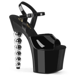 Pleaser BLISS-709 Black Pearl Heeled Platform Shoes