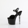 Pleaser BLISS-709 Black Pearl Heeled Platform Shoes