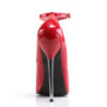 Devious DAGGER-12 Red Metal Heeled Pointed Toe Pumps