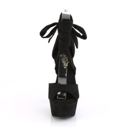 Pleaser DELIGHT-679 Black Ankle Wrap High Heels Shoes