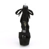 Pleaser DELIGHT-679 Black Ankle Wrap High Heels Shoes