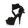 Pleaser DELIGHT-679 Black Ankle Wrap High Heels Shoes