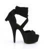 Pleaser DELIGHT-679 Black Ankle Wrap High Heels Shoes