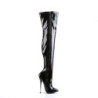 Devious DAGGER-3000 Metal Heeled Stiletto Thigh Boots