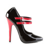 Devious DOMINA-442 Black-Red Maryjane Stiletto Pumps