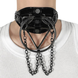 Demonia DA-205 Black Patent Accessories Women