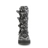 Demonia EMILY-322 Black Silver Platform Buckle Boots