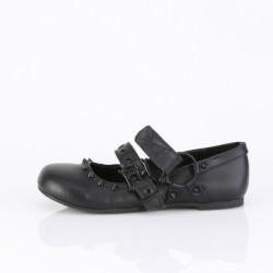 Demonia DAISY-08 Black Vegan Maryjane Women Ballerina