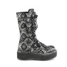 Demonia EMILY-322 Black Silver Platform Buckle Boots