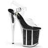 Pleaser FLAMINGO-808G Black Glitter High Heels Pole Shoes
