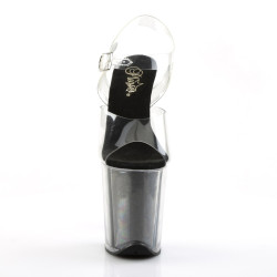 Pleaser FLAMINGO-808G Black Glitter High Heels Pole Shoes