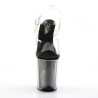 Pleaser FLAMINGO-808G Black Glitter High Heels Pole Shoes