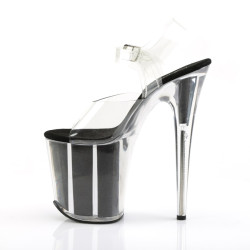 Pleaser FLAMINGO-808G Black Glitter High Heels Pole Shoes