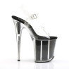 Pleaser FLAMINGO-808G Black Glitter High Heels Pole Shoes