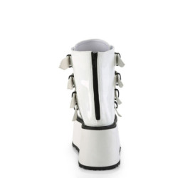 Demonia DAMNED-105 White Hologram Platform Boots