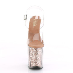 Pleaser FLAMINGO-808G Gold Glitter High Heels Pole Shoes