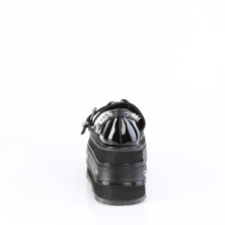 Demonia DAMNED-20 Black Patent Platform Women Boots
