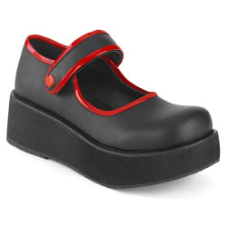 Demonia SPRITE-01 Black Vegan Maryjane Platform Shoes