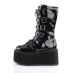 Demonia DAMNED-225 Black Hologram Platform Boots