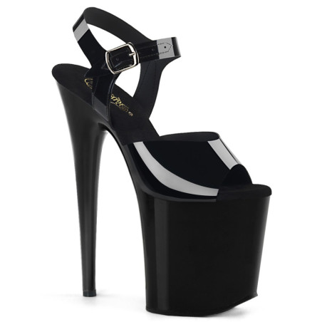Pleaser FLAMINGO-808N Black Jelly Like Pole Dance Heels