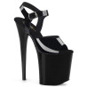Pleaser FLAMINGO-808N Black Jelly Like Pole Dance Heels
