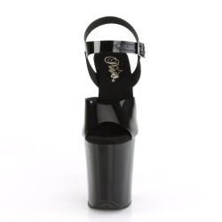 Pleaser FLAMINGO-808N Black Jelly Like Pole Dance Heels